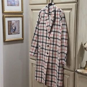 NWOT English Factory Plaid Coat ~ Market Sample